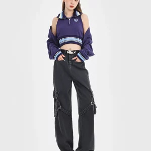 American Vintage Trashy Y2k Fashion Streetwear Straight Denim Cargo Pants