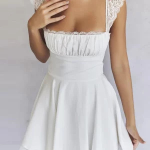 Chic Y2K Double Layered Lace Dress - Perfect for Weddings, Parties, and Retro 90s Fashion