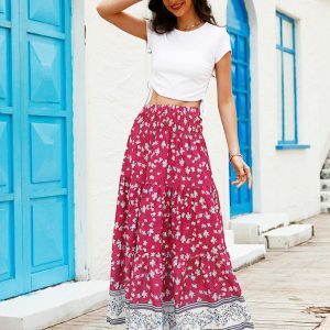 Easter Blossom Boho Maxi Skirt - Floral, 90s Grunge, Spring Outfit, Dress to Impress