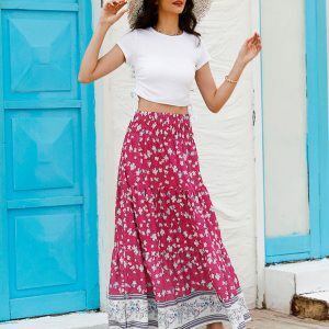 Easter Blossom Boho Maxi Skirt - Floral, 90s Grunge, Spring Outfit, Dress to Impress