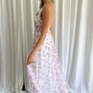 Floral Blossom Elegance Maxi Dress - Spring & Summer Fashion, Wedding & Easter Outfits