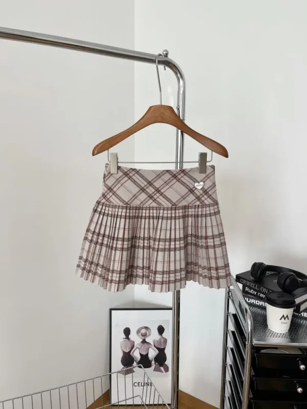 Japanese Y2k Preppy Style Plaid Mini Pleated Skirt Shorts - Gyaru Harajuku Aesthetic Vintage JK