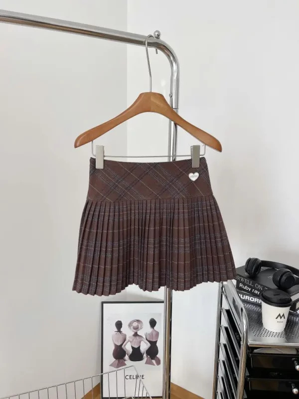 Japanese Y2k Preppy Style Plaid Mini Pleated Skirt Shorts - Gyaru Harajuku Aesthetic Vintage JK