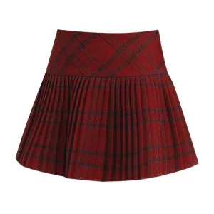 Japanese Y2k Preppy Style Plaid Mini Pleated Skirt Shorts - Gyaru Harajuku Aesthetic Vintage JK