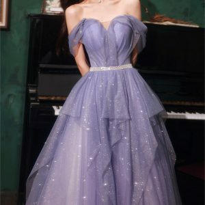 Purple Tulle Fairy Dress - Elegant Bridesmaid, Prom, and Party Outfit