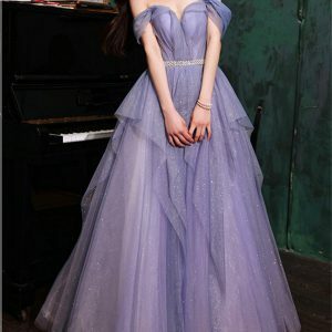 Purple Tulle Fairy Dress - Elegant Bridesmaid, Prom, and Party Outfit