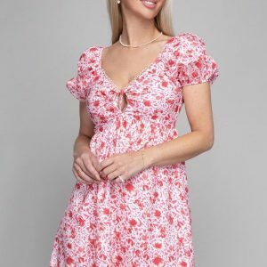 Trendy Y2K Floral Puff Sleeve Dress - Summer & Spring Boho Chic, Grunge, 90s Fashion,