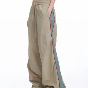 Vintage Patchwork Long Trousers: Y2K Streetwear Baggy Loose Casual Drawstring Joggers