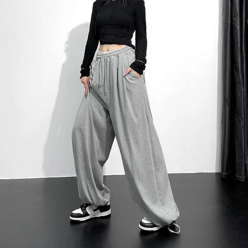 Women's Y2K Baggy Harem Pants - 90s Grunge High Waist Joggers, Retro Summer Casual Drawstring Sweatpants