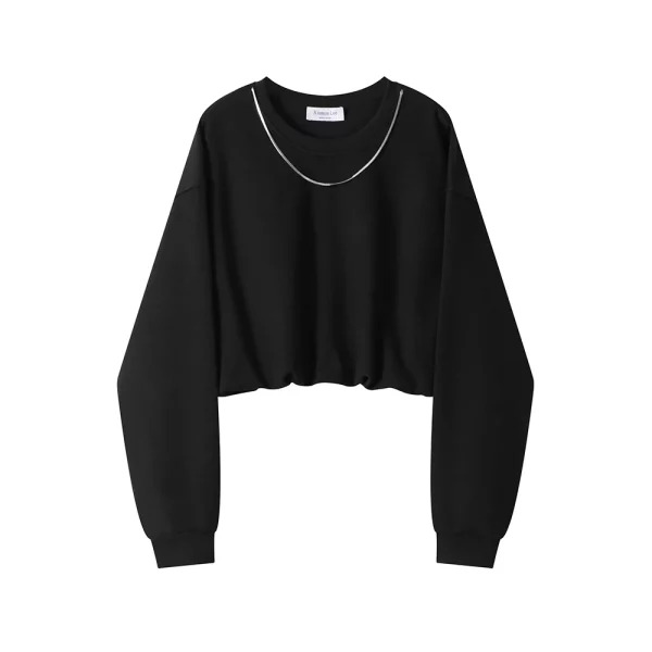 Y2K Aesthetic Cropped Hoodie: Autumn Winter Korean Fashion Sweatshirt