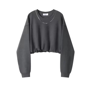 Y2K Aesthetic Cropped Hoodie: Autumn Winter Korean Fashion Sweatshirt