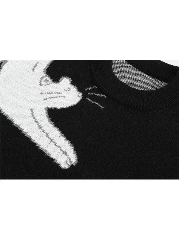 Y2K Aesthetic Cropped Sweater - Harajuku Streetwear Pullover for Women