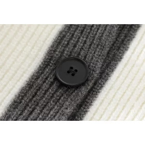 Y2K Aesthetic Dark Academia Cardigan: Contrast Color Single-breasted Sweater