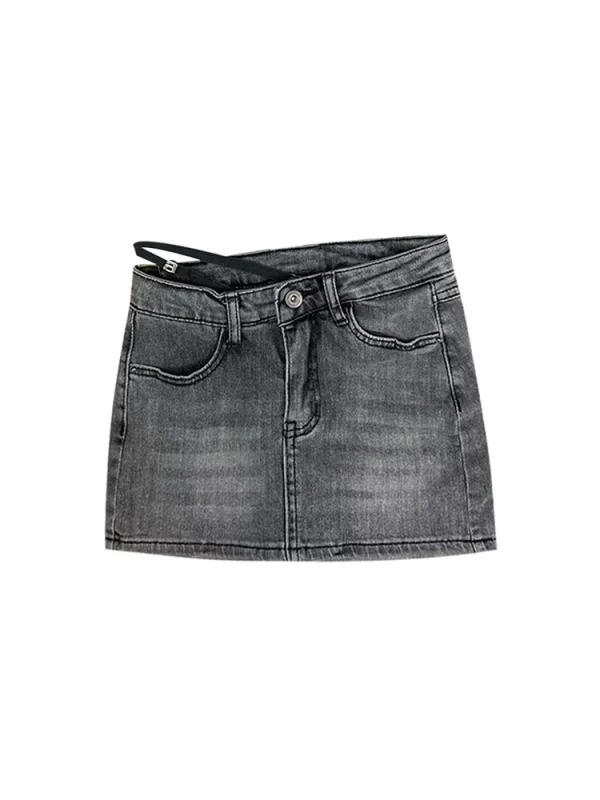 Y2K Aesthetic Denim Mini Skirt - Summer Women's Fashion for Night Club and Parties