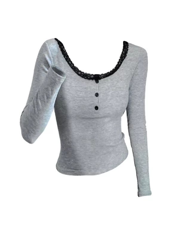 Y2K Aesthetic Long Sleeve T-Shirt: Autumn Korean Fashion for Women