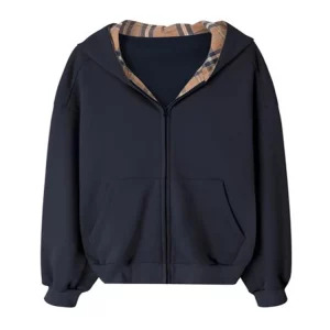 Y2K Aesthetic Oversized Hoodie - Vintage Full Zip Sweatshirt for Women