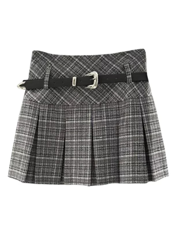 Y2K Aesthetic Plaid Mini Skirt - Summer Women's Preppy Style - Japanese Fashion - High Waist A-line