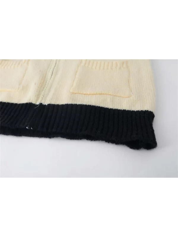 Y2K Aesthetic Striped Cardigan - Korean Style Full Zip Sweater