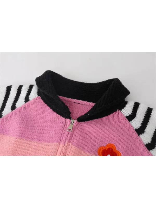 Y2K Aesthetic Striped Cardigan - Korean Style Full Zip Sweater