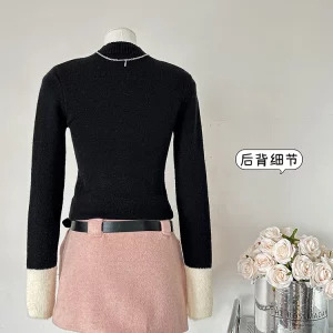 Y2K Aesthetic Turtleneck Sweater - Vintage Knitwear for Women