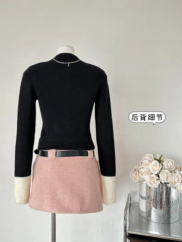 Y2K Aesthetic Turtleneck Sweater - Vintage Knitwear for Women