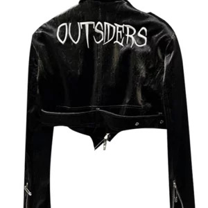 Y2K Aesthetic Vintage Cropped Leather Racer Jacket - Autumn Winter Outwear