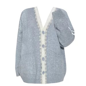 Y2K Aesthetic Vintage Knitwear Cardigan - Oversized Sweater for Women