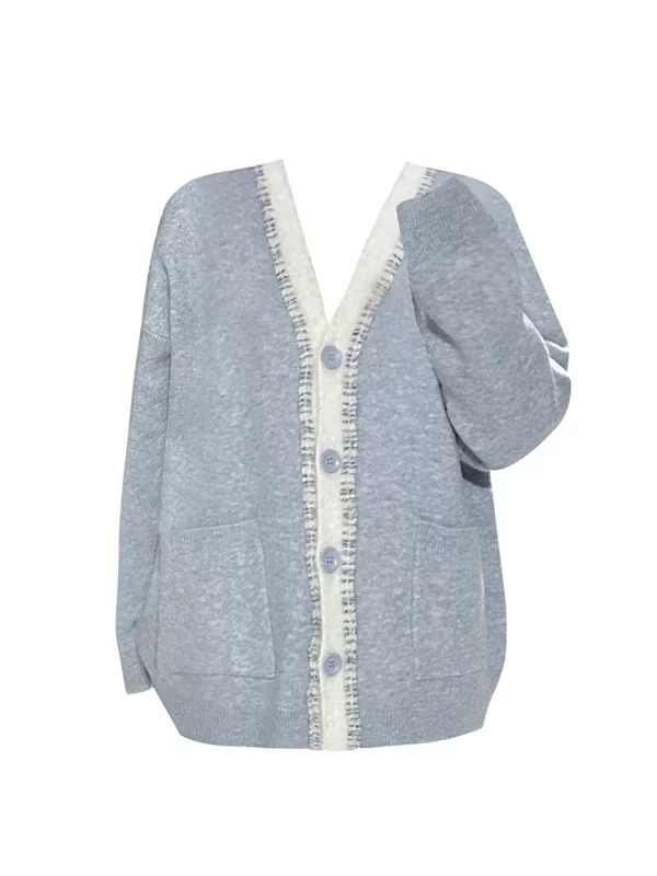 Y2K Aesthetic Vintage Knitwear Cardigan - Oversized Sweater for Women