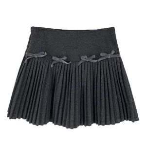 Y2K Aesthetic Vintage Pleated Skirt Shorts - Korean Mori Woolen High Waist Gyaru Harajuku Fashion