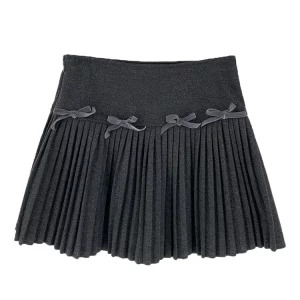 Y2K Aesthetic Vintage Pleated Skirt Shorts - Korean Mori Woolen High Waist Gyaru Harajuku Fashion