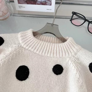 Y2K Aesthetic Vintage Sweater Pullover - French Style Knitwear for Women