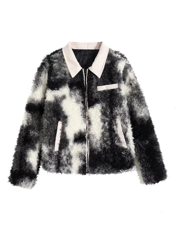 Y2K Aesthetic Vintage Teddy Jacket - Korean Style Fluffy Lambs Wool Coat for Women