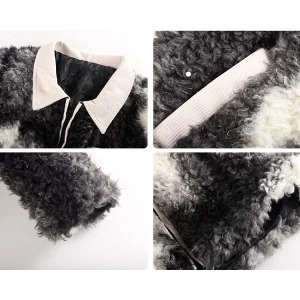 Y2K Aesthetic Vintage Teddy Jacket - Korean Style Fluffy Lambs Wool Coat for Women