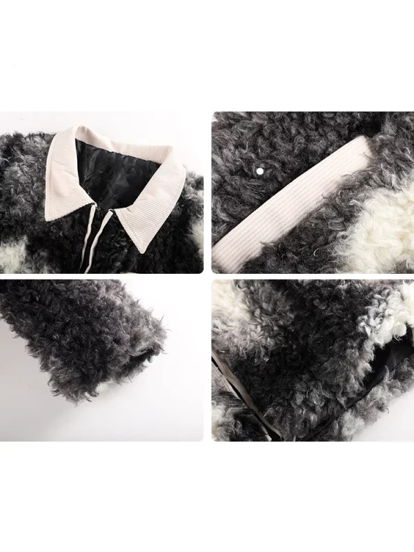 Y2K Aesthetic Vintage Teddy Jacket - Korean Style Fluffy Lambs Wool Coat for Women