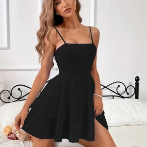 Y2K Backless Bow Strap Sling Dress - Sexy 90s Grunge Summer Outfit for Women