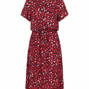 Y2K Bohemian Leopard Print Midi Dress - Casual Summer A-line Shirt Dress for Women