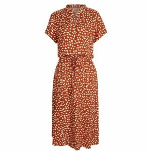 Y2K Bohemian Leopard Print Midi Dress - Casual Summer A-line Shirt Dress for Women