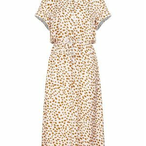 Y2K Bohemian Leopard Print Midi Dress - Casual Summer A-line Shirt Dress for Women