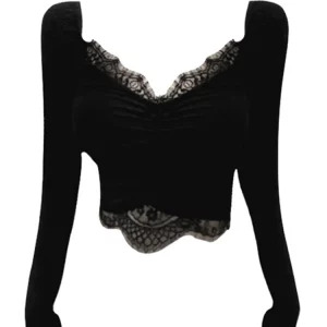 Y2K Coquette Gyaru Lace Patchwork Corset V-Neck Crop Top