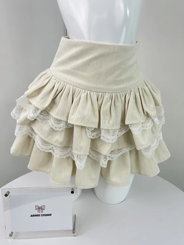 Y2K Fairycore Lace Patchwork Mini Skirt - Romantic Mori Gyaru Party Design