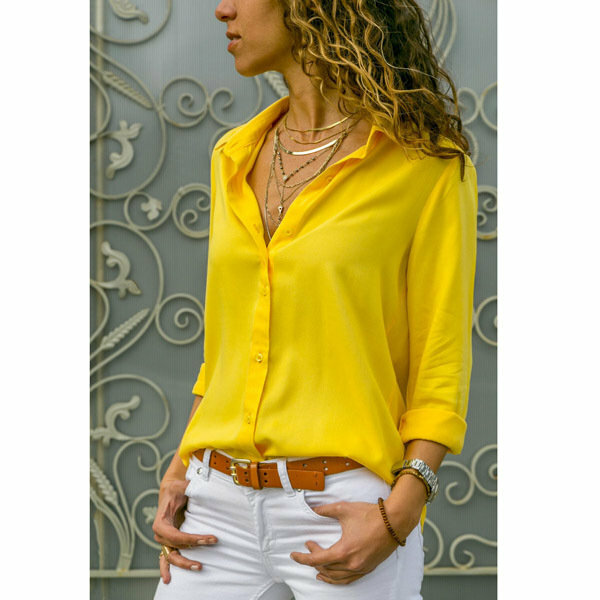 Y2K Fashion Elegant Long Sleeve Blouse - Spring Casual Streetwear Shirt with Single Row Buttons