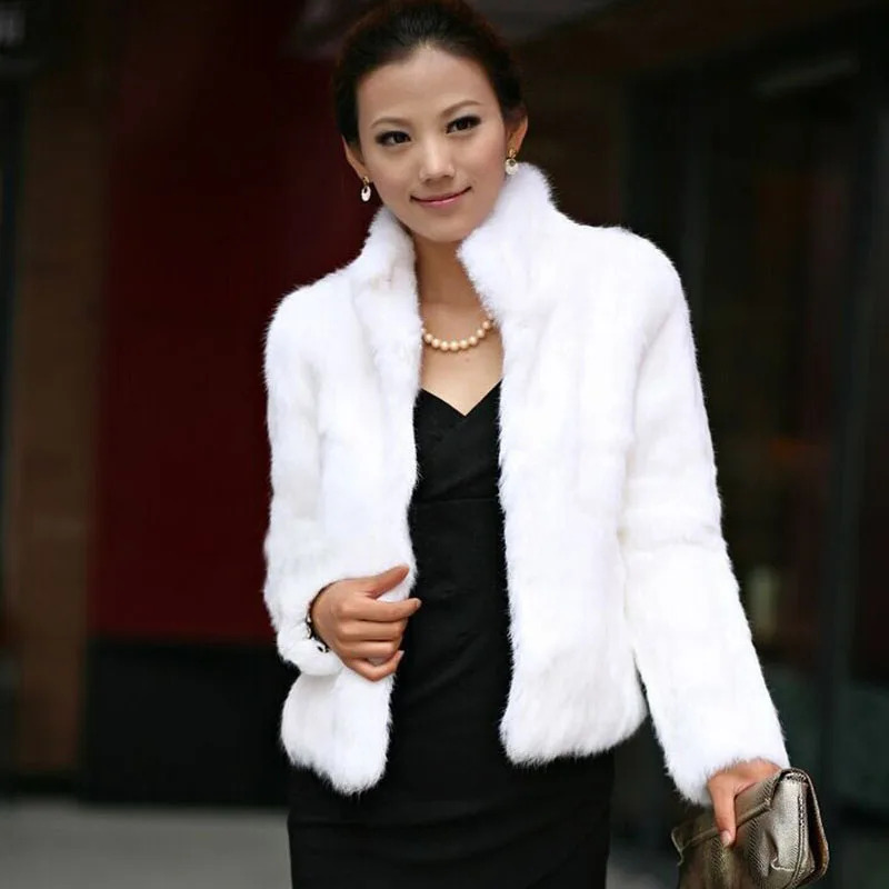 Y2K Faux Fur Coat - Black White Grunge 90s Fashion, High Quality Plush Outerwear