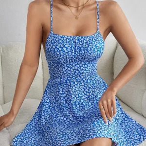 Y2K Floral Backless Bandage Dress - Sexy Summer Beach Holiday Fashion, Retro 90s Style