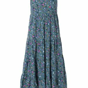 Y2K Floral Print Sleeveless Boho Dress - Summer Casual O-Neck Cotton Holiday Outfit