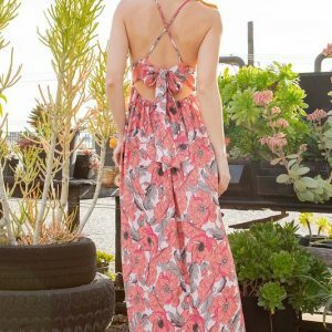 Y2K Floral Tie Back Dress - 90s Grunge, Spring & Summer Outfits, Boho Beach Sundress