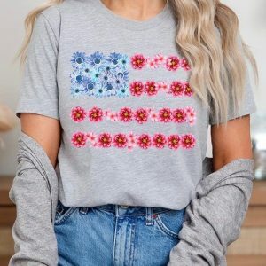 Y2K Floral USA Flag Tee, 90s Grunge Outfit, Backless Summer Dress, Chic Prom Dress, Denim