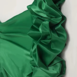 Y2K Green Backless Ruffle Mini Dress - Sexy, Elegant, 90s Grunge Party Outfit