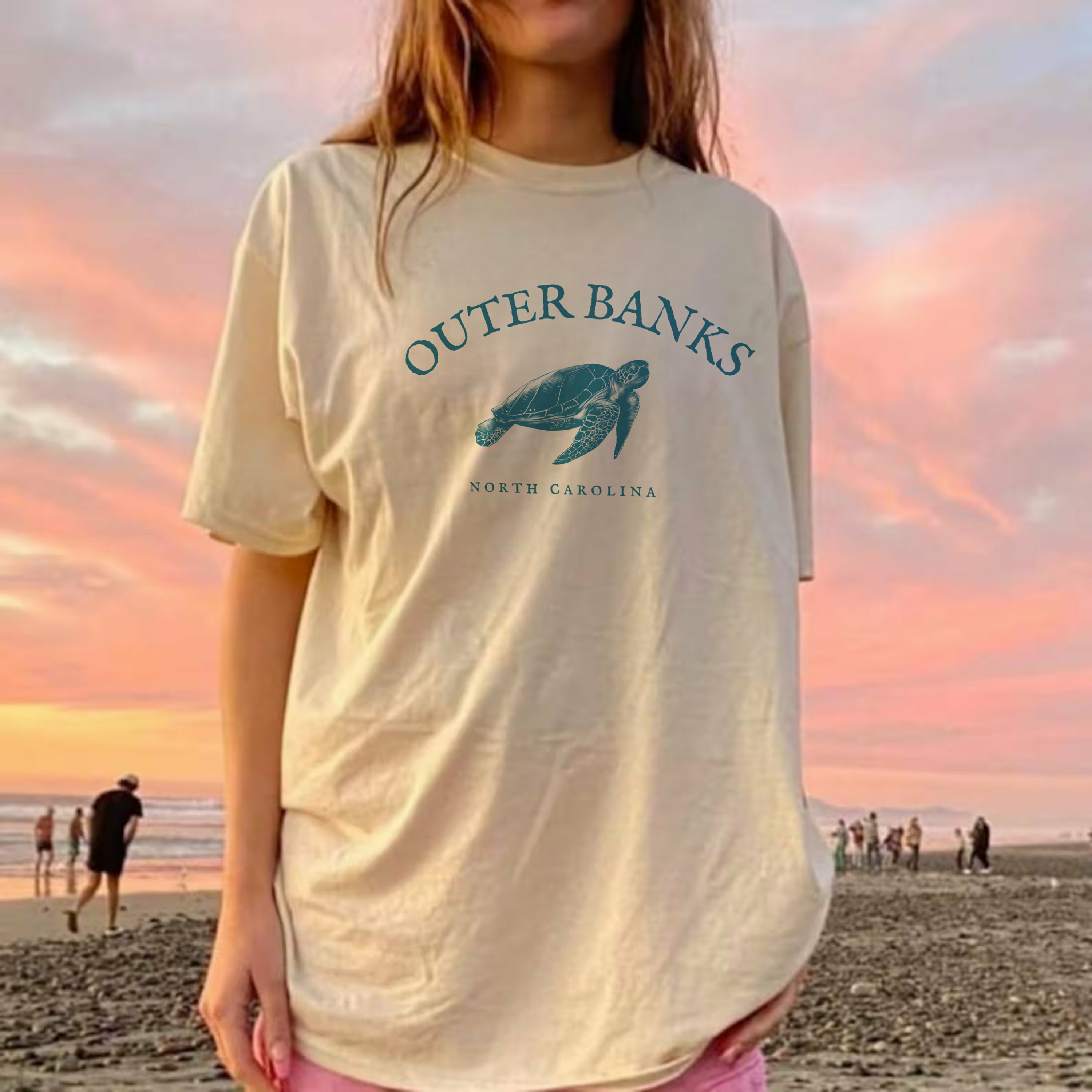 Y2K Grunge 90s Fashion Unisex Cotton Tee - Outer Banks NC