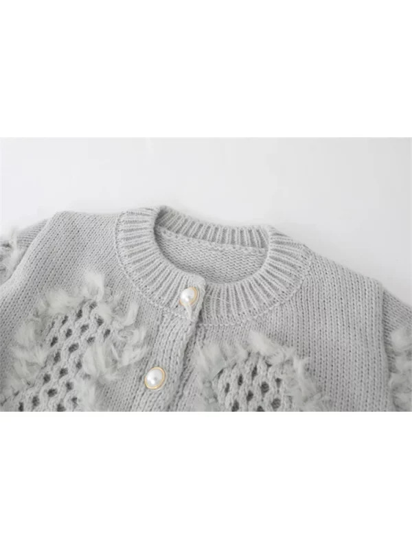 Y2K Grunge Aesthetic Cardigan: Vintage Hollow Out Sweater for Women