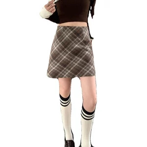 Y2K Grunge Aesthetic High Waist Mini Plaid Skirt - Retro Style Streetwear